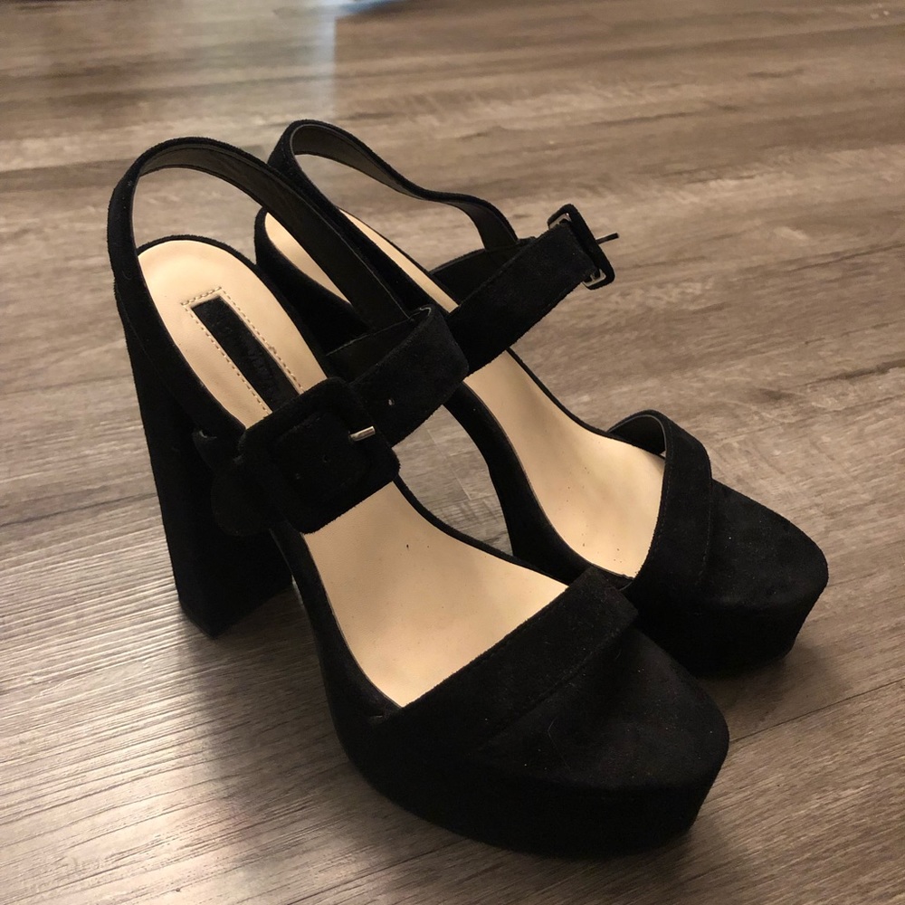 Black Chunky Heels